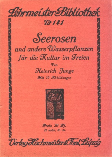 Seerosen und andere Wasserpflanzen für die Kultur im Freien